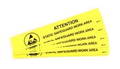 Botron B6716 Static Safe Work Area Bench Sign 1"x 6" 10/PK