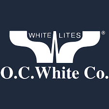O.C. White 82300-4-RG Green-Lite - 7 x 5 1/4 Rectangular  LED Magnifier - 43" Reach Permanent Screw Down Base